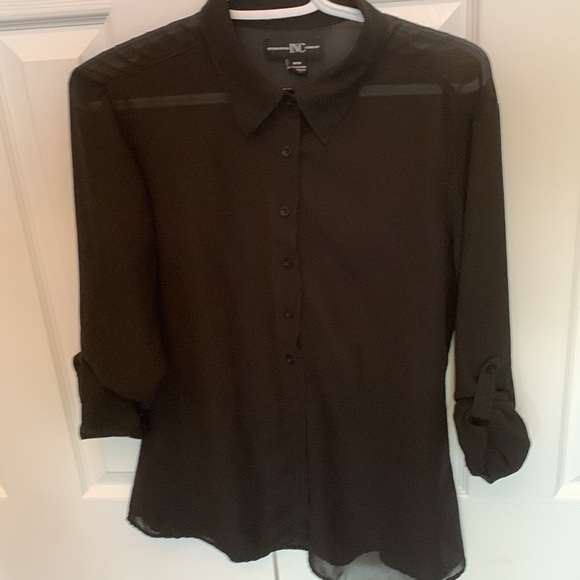 Sheer black button up shirt - Picture 8 of 8